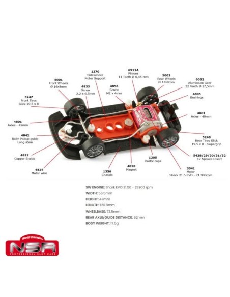 500 ABARTH JAGERMEISTER LIVERY 48 YELLOW