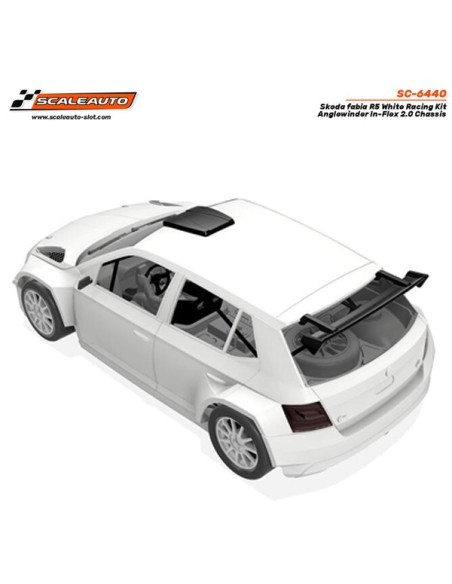 Skoda fabia R5 White Racing Kit - Anglewinder In-Flex 2.0 Chassis